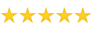 Four and a half gold stars displayed in a row, indicating a 4.5 out of 5 rating.